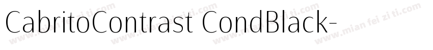 CabritoContrast CondBlack字体转换